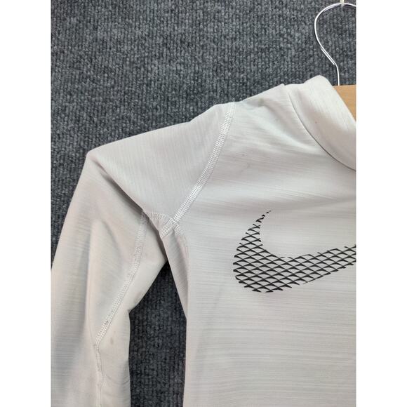Boys Nike Pro Dri-Fit Fitted Shirt Size M White Athletic Swoosh Logo - Picture 5 of 13